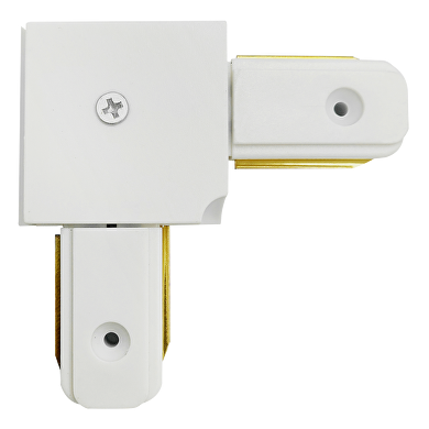 Connettore a L per binario LED a 2 pin, bianco