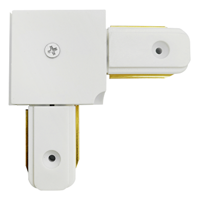 Conector angular, 2 pines,blanco