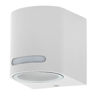 Outdoor wall lighting fixture, GU10, IP44, white