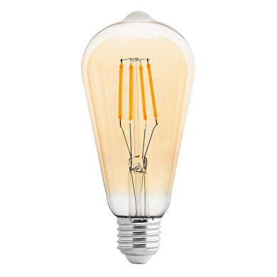 Lampadina a filamento LED, dimmerabile, 4W, E27, 2500K, 220-240V AC, ambrata