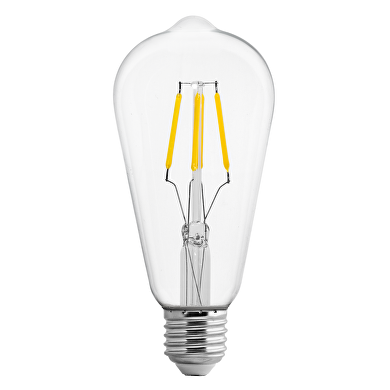 Lampe ampoule filament LED, à gradation 4W, E27, 4200K, 220-240V AC, lumière neutre