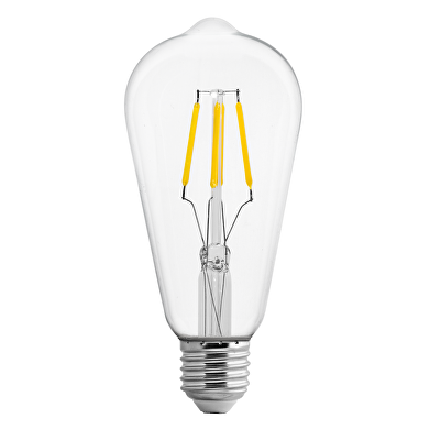 Lampadina a filamento LED, dimmerabile, 4W, E27, 4200K, 220-240V AC