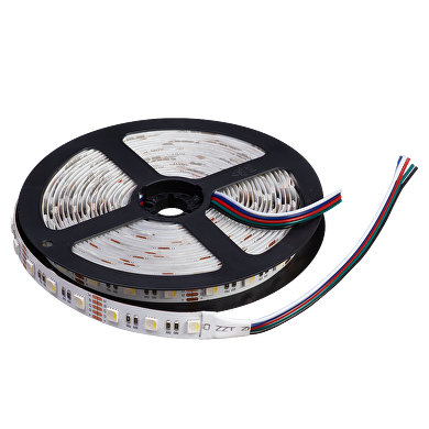 LED bånd 17W/m, RGB+6000K, 12V DC, SMD5050, 60 LEDs/m, IP20