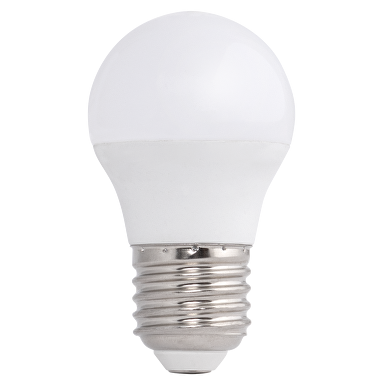 LED bombilla,esférica,5W, E27, 4000K, 220-240V AC, luz neutral