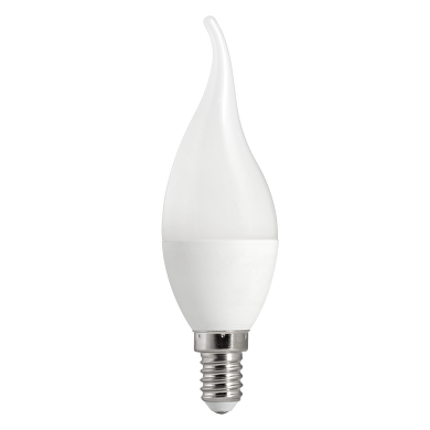 LED лампа пламък 5W, E14, 3000K, 220-240V AC, топла светлина