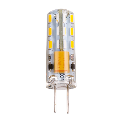 LED лампа 1W, G4, 3000K, 12V DC, топла светлина, SMD3014, 1 бр./блистер