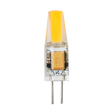 LED лампа 1.5W, G4, 3000K, 12 V DC, топла светлина, COB, 1 бр. / блистер