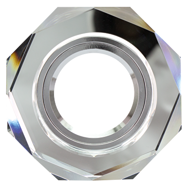 Aro de empotrar,formato octogonal, GU10,fijo,color trasparente,cristal, IP20