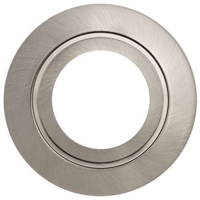 Lune (corps) encastrable, cercle, GU10, fixe, nickel satiné, aluminium, IP44