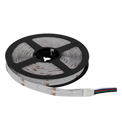 Striscia LED professionale flessibile 15.8W/m, RGB+4000K, 24V DC, 560 LED/m, COB, IP20