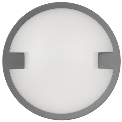 Plafonnier LED rond, gris, 12W, 4000K, 220-240V AC, IP65