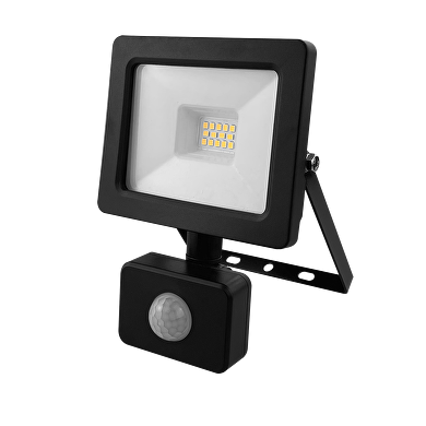 LED SLIM floodlight with PIR sensor 10W, 4000K, 220-240V AC, IP44