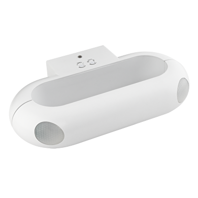 LED лампа с PIR сензор за движение, за стена, бяла, 18W, 4000K, 220-240V AC, IP65