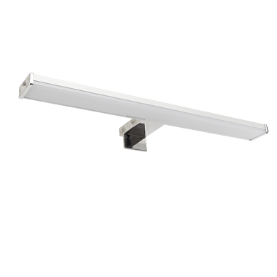 Luminaire de salle de bain LED pour éclairage de miroir, mur et meuble, 8W, 4000K, chrome, IP44