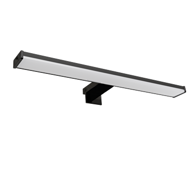 Luminaire de salle de bain LED pour éclairage de miroir, mur et meuble, 8W, 4000K, noir, IP44