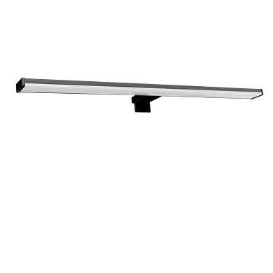 Luminaire de salle de bain LED pour éclairage de miroir, mur et meuble, 12W, 4000K, noir, IP44