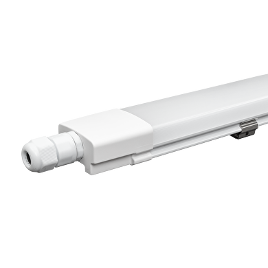 LED slim linear fixture thermoplastic 0.60m, IK08, 18W, 4000K, 220-240V AC, IP65