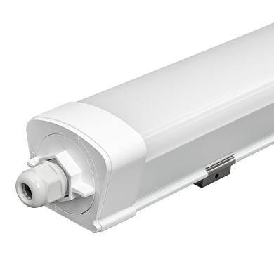 LED slim linear fixture thermoplastic 1.2m, IK08, 36W, 5000K, 220-240V AC, IP65