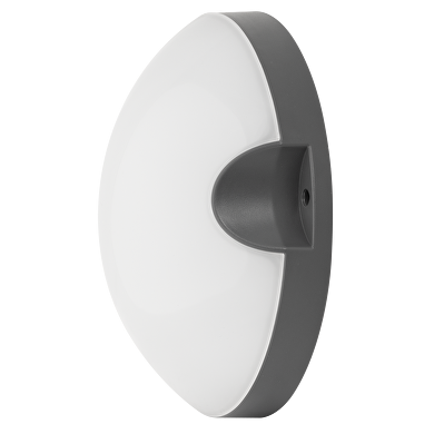 Plafonnier LED rond, gris, 11W, 4000K, 220-240V AC, IP54