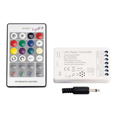 RF Music controller for RGB/RGBW LED lighting 16А, 5-24V DC