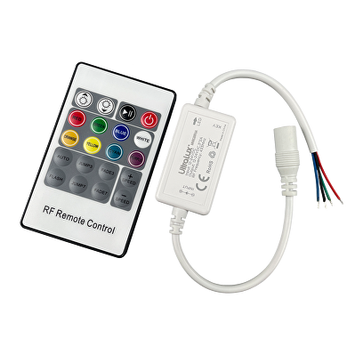 Mini Controller RF per illuminazione LED RGB 6A, 12-24V DC
