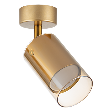 Luminaire pour montage au plafond, verre, GU10, 220-240V AC, IP20, GU10, or