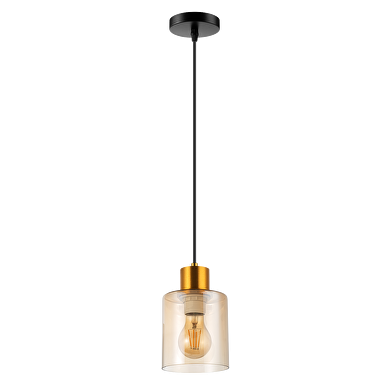 Lampada a sospensione, vetro, 1m, E27, 220-240V AC, IP20, oro