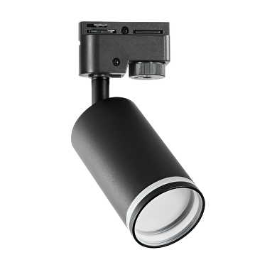 Тяло за релсов монтаж, двупроводно, GU10, 220-240V AC, IP20, черно