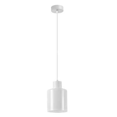 Висящо осветително тяло, стъклено, 1m, E27, 220-240V AC, бяло