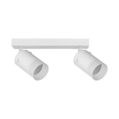 Luminaire pour montage au plafond, verre, 2XGU10, 220-240V AC, IP20, blanc