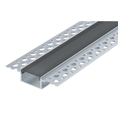 Aluminijski profil za gips ploče s crnim difuzorom, široki, 3m, 21mm