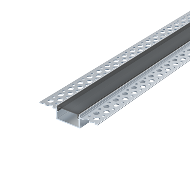 Алуминиев профил за гипсокартон с черен дифузер, широк, 3m, 21mm