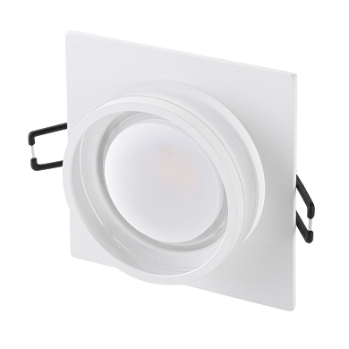 Dekorativer Einbaustrahler (Körper), low-glare, Viereck, GU10 weiß, stationär, IP20