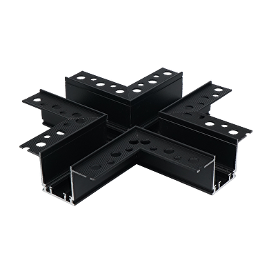 Cross connector for deep rail for building-in