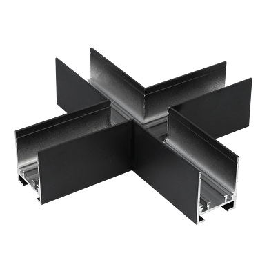 Cross connector for deep rail for surface mounting