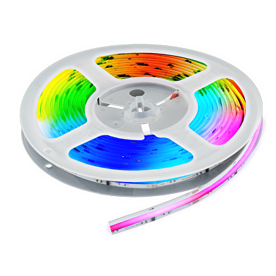 RGB Digitaler LED-Streifen 16W/m, IC WS2811, 24V DC, 16 pixels/m, COB, 5m, IP20