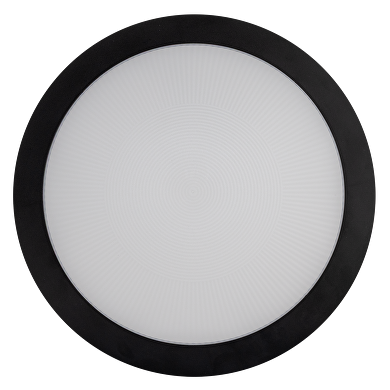 Ceiling lamp for LED lighting, round, black frame, Е27, 220-240V AC, IK08, IP65