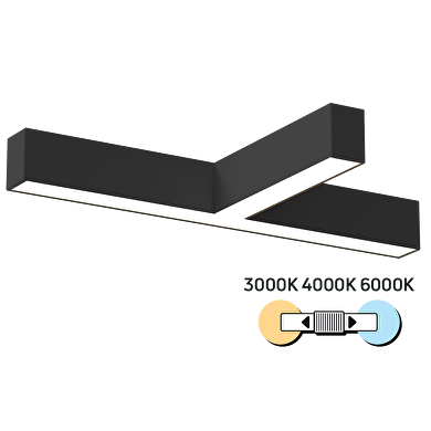 LED T-освeтително тяло CCT, черно, 30W