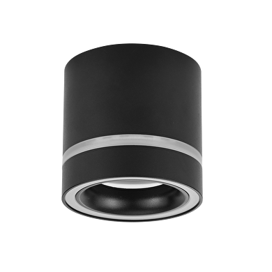 Тяло за открит монтаж на LED модул, кръг, стационарно, черно, IP20