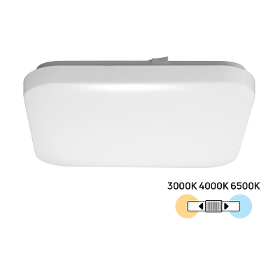 LED slim CCT Deckenleuchte 18W, 3000K/4000K/6500K, 220-240V AC, Viereck, IP20