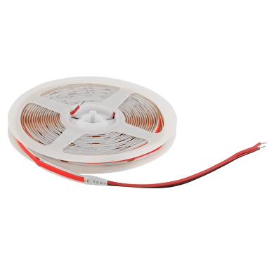 Bande LED professionnelle 11W/m, rouge, 24V DC, 480 LEDs/m, COB, IP20