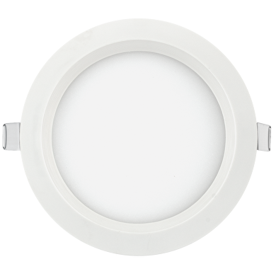 LED-Panel zum Einbauen, rund, weißer Rahmen, 6W, 2700K, 220-240V AC, warmes Licht