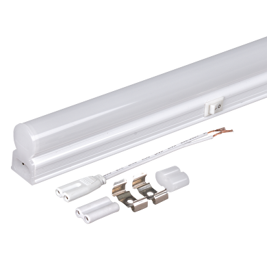Appareil d'éclairage linéaire LED T5 avec interrupteur, 4W, 4200K, 220-2240V AC, IP20, lumière neutre