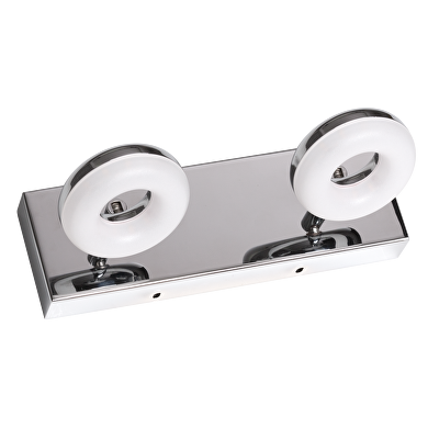 LED bathroom lighting fixture, 2x5W, 2700K, chrome, IP44