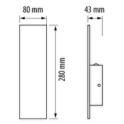 LED zidno rasvjetno tijelo s indirektnom svjetlošću, 3W, 2700K, 220-240V АC, bijelo