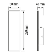 Corps murale LED avec éclairage indirect, 3W, 4200K, 220-240V AC, blanc