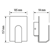 LED-Wandleuchtkörper mit indirektem Licht, 3,5W, 2700K, 220-240V AC, weiß