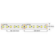 Bande LED professionnelle 9,6W/m, 2700K, 24V DC, 120 LEDs/m, SMD3528