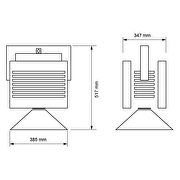 Βιομηχανική λυχνία LED LED, 300W, 45°, 6000K, IP65