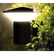 LED outdoor wall lighting fixture 6W, 2700K, IP65, cube, graphite